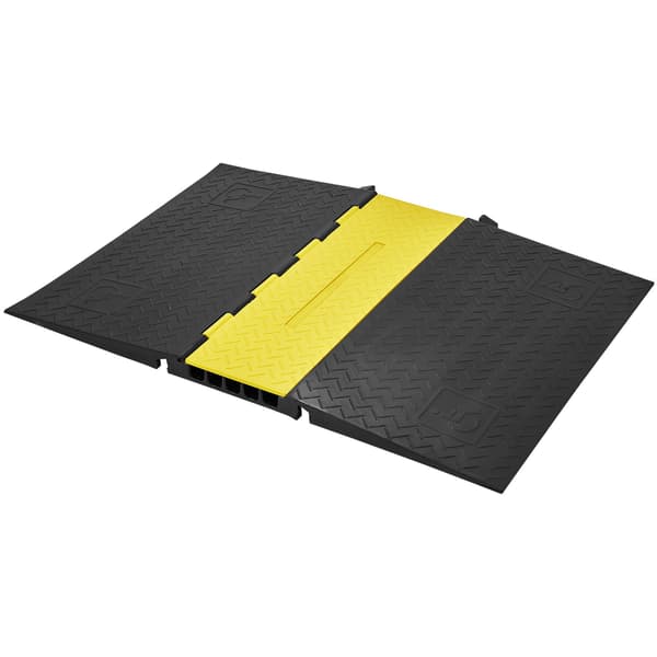 Kabelskyddsramp, 5-kanalig gummi, 10T fällbar