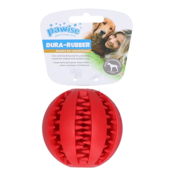 Pawise Dog kumipallo 7,5cm, punainen