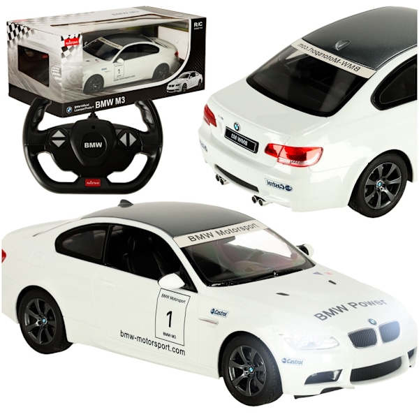 RC bil 1:14 BMW M3 hvid