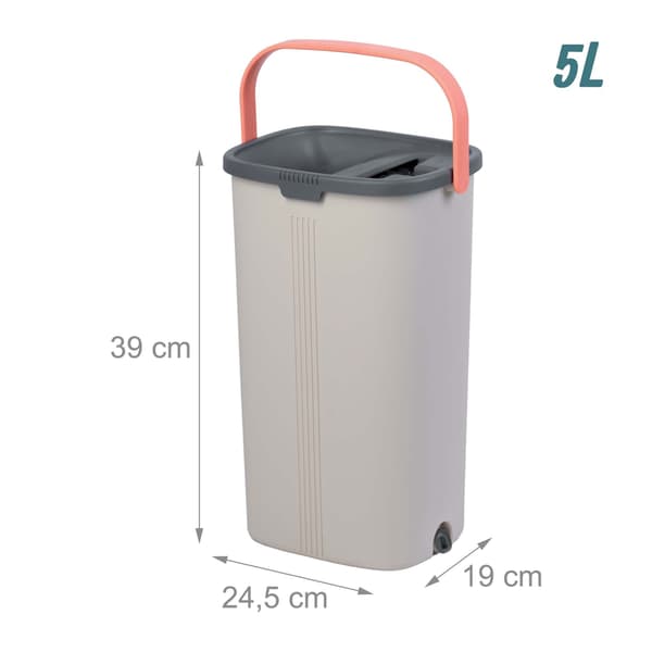 Plattmoppset med hink med 2 kammare och mikrofiberdynor