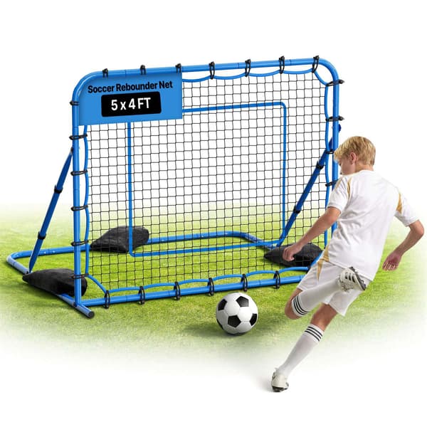 Fodboldreboundernet, justerbar vinkel, 137 x 112 cm