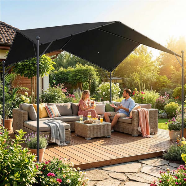 3x3 m pergola metallirungolla ja UPF30+ katolla