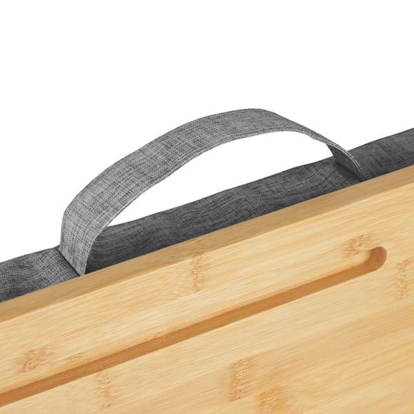 Harmaa Lapdesk bambutarjottimella