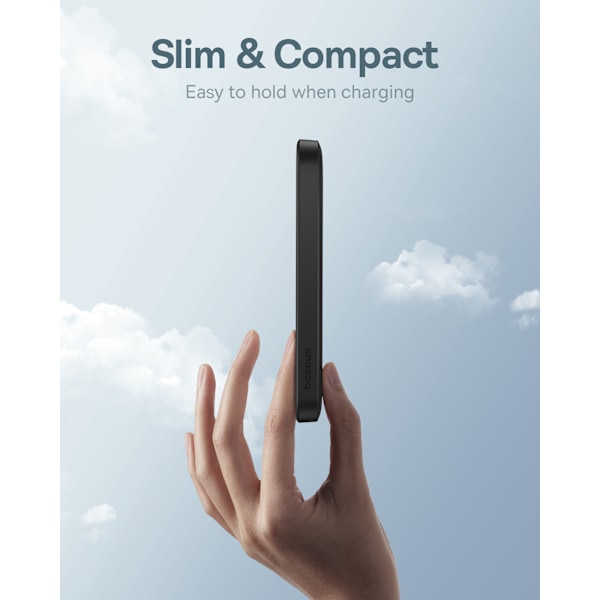 Mini powerbank 5000mAh 20W + USB-C kabel 20V / 3A svart