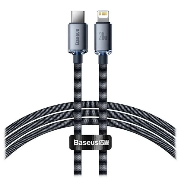 Baseus USB-C til Lightning-opladningskabel 20W, 480mbps, 1,2m - Sort