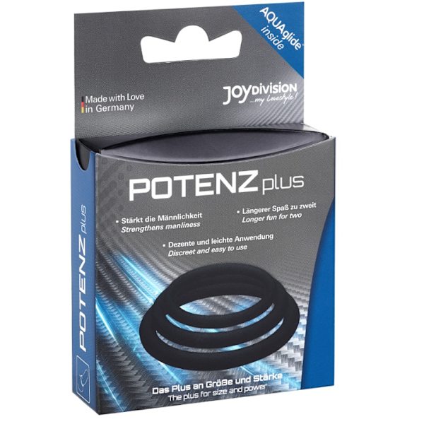 Joydivision Potenzduo - Plus 3 sorte ringesæt - S, M, L
