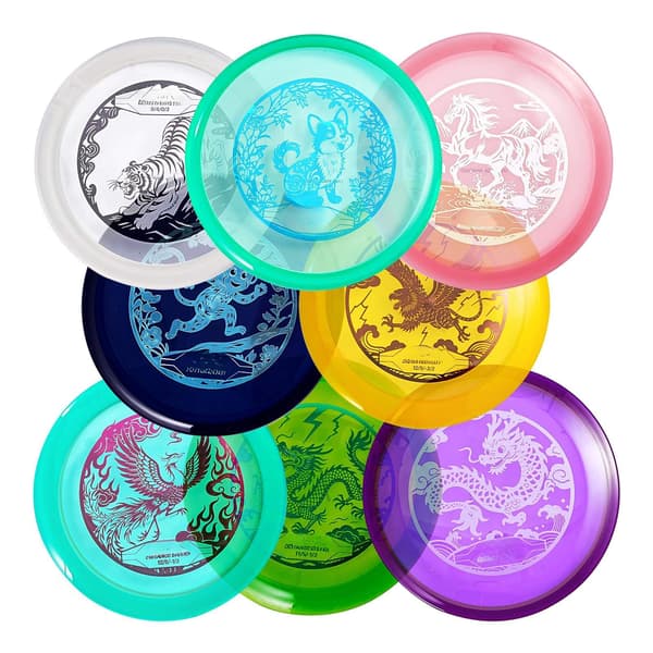 Discgolfset, 8-pack PDGA-godkända putters, mellanregister, driver
