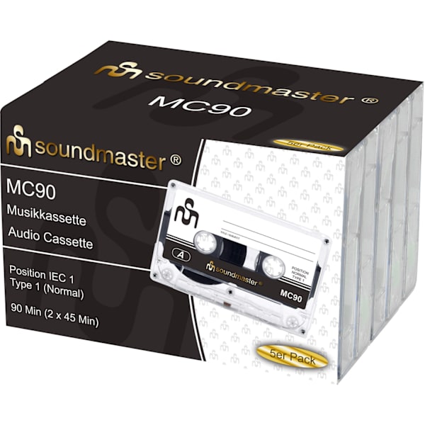 MC905P IEC1 90 minuters kassettband 5-pack