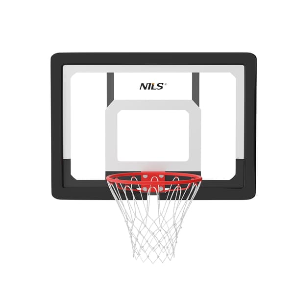 Baskettavla med båge och nät