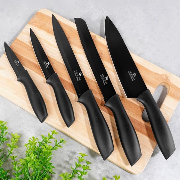 Køkkenkniv stål sort 23 cm