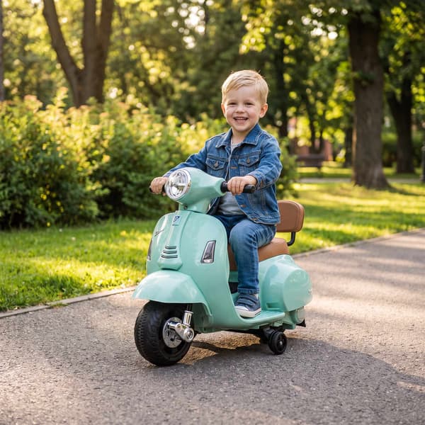 Elektrisk Vespa för barn – Grön, 18-36 månader