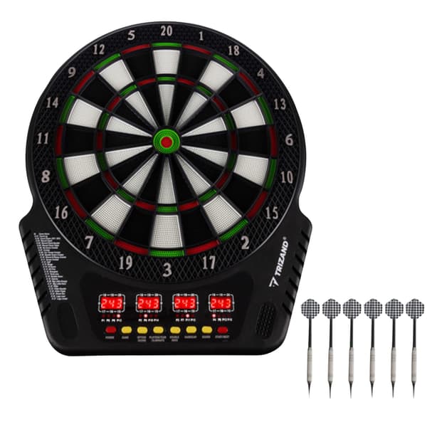 Elektronisk darttavla, 4 LED-displayer, 6 dartpilar