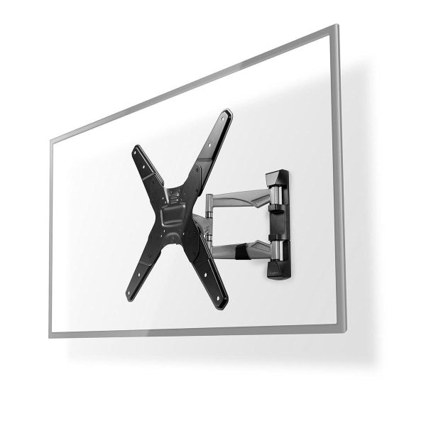 Fuld Motion TV Vægbeslag | 23-55 " | Maksimal vægt: 30 kg | Vipbar | Kan drejes | Minimum vægafstand: 48 mm | Maksimal vægafstand: 410 mm | 3 Drejepun Sølv, Sort