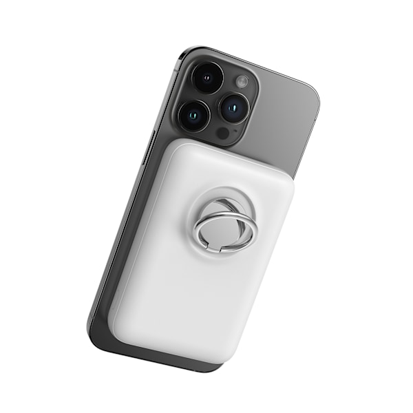 Langaton virtalähde 10000mAh 20W MagSafe jalustalla + USB-C-kaapeli, valkoinen
