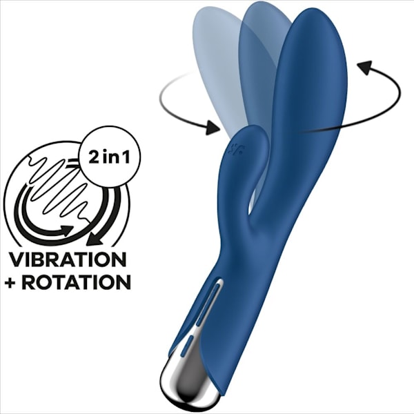 Satisfyer - Spinning Rabbit 1 Klitoris Och G-Spot Stimulering Blå