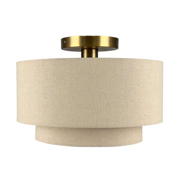 Loftlampe i linned, beige bronze, 24x35 cm