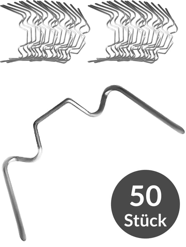 Klämmor för växthusglas, metall, 50-delars set