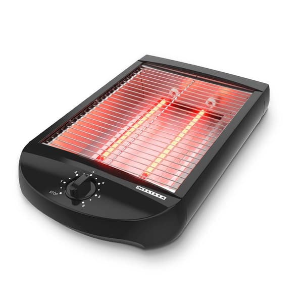 Litteä leivänpaahdin, 600 W, ajastin, irrotettava murualusta, musta