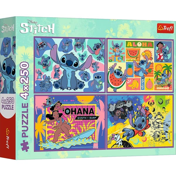Disney Stitch Pusselset – 4 x 250 bitar