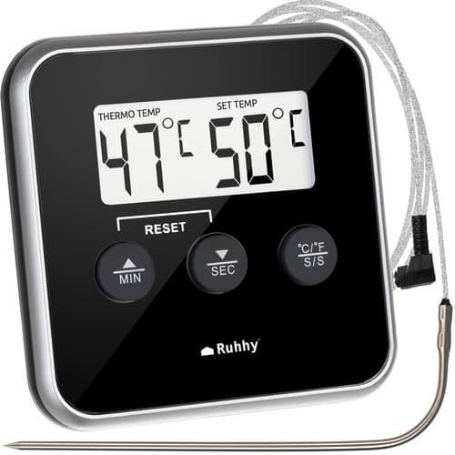 Digital kökstermometer med prob, LCD-skärm