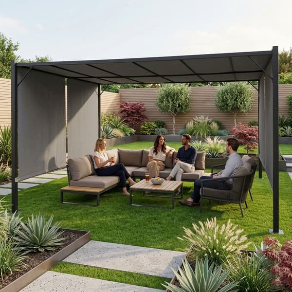 Stålpergola 3x4M med justerbart tak