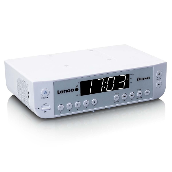FM köksradio med Bluetooth® LED-belysning och timer vit