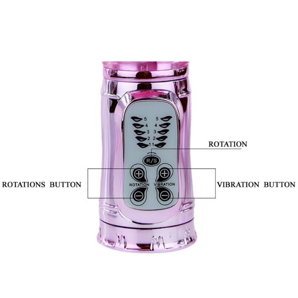 Baile - Genopladelig Vibrator med Rotations- og Dunkende Butterf-stimulator