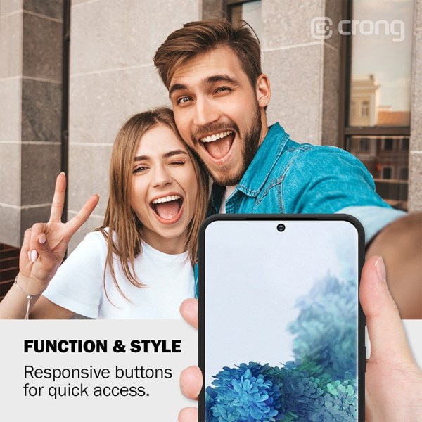 Crong Color Cover - Fleksibelt etui til Samsung Galaxy S20+ (sor