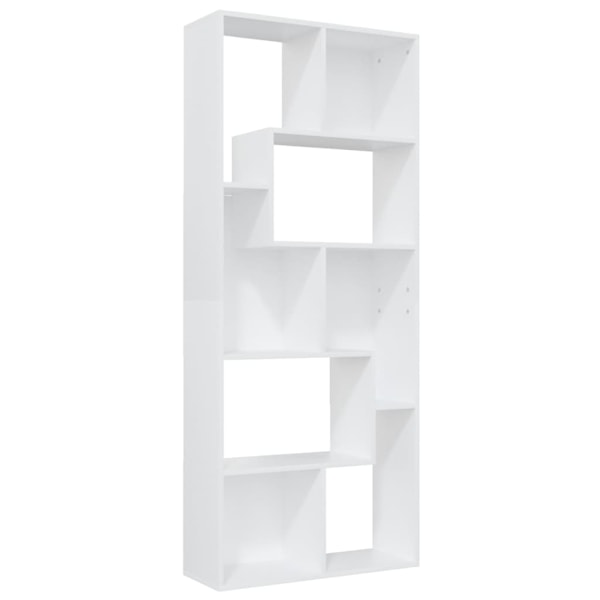 Libreria in derivati ​​del legno bianco 67x24x161 cm