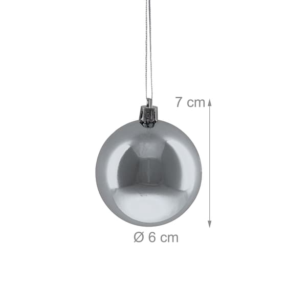 Set med 100 glänsande julgranskulor