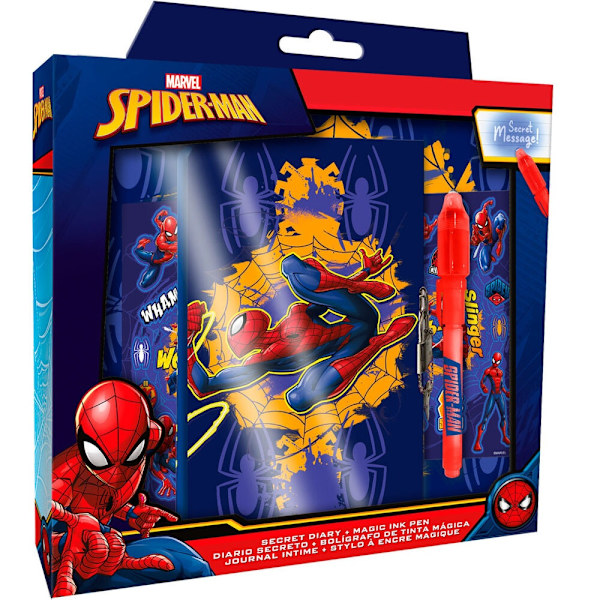 Spiderman Magic Pen Diary lapsille, Creative Writing Journal