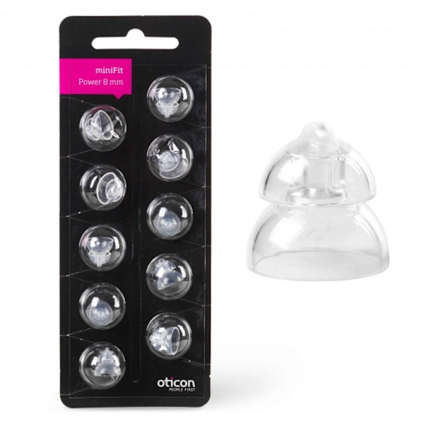 Oticon Dome Power minifit 8 mm modell Alta/Nera (10/frp)