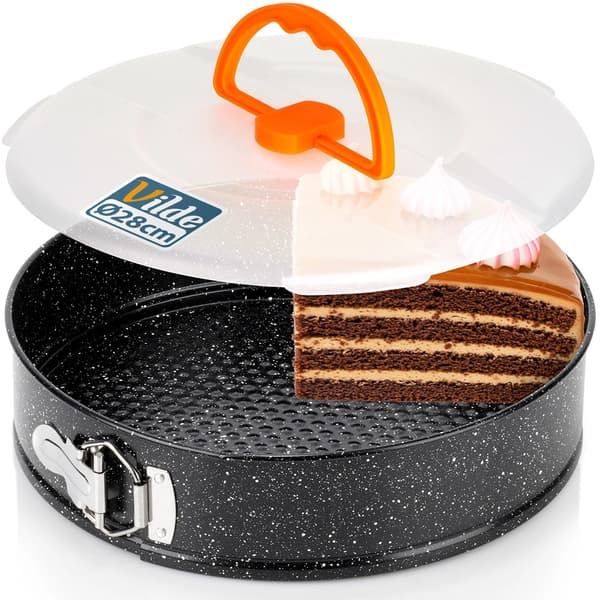 Springform, granitbelagd, 28 cm med lock