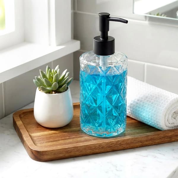 Glastvåldispenser, 330 ml – Transparent, enkel påfyllning