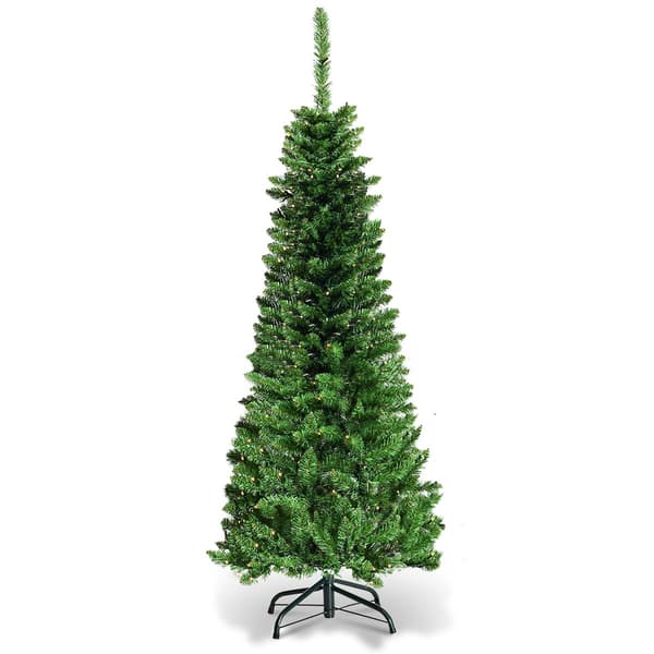 Ohut 135 cm tekokuusi LED-valoilla