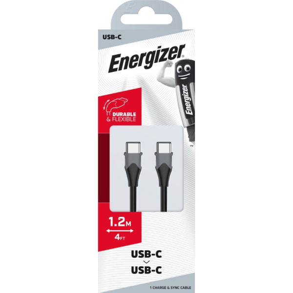 Energizer Classic - USB-C till USB-C anslutningskabel 1,2m (svar