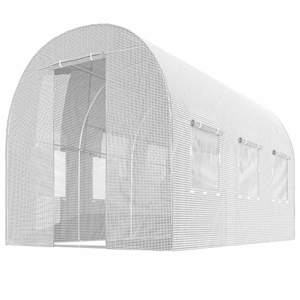 Trädgårdstunnel 2 x 3,5 m (7 m2) vit Plonos