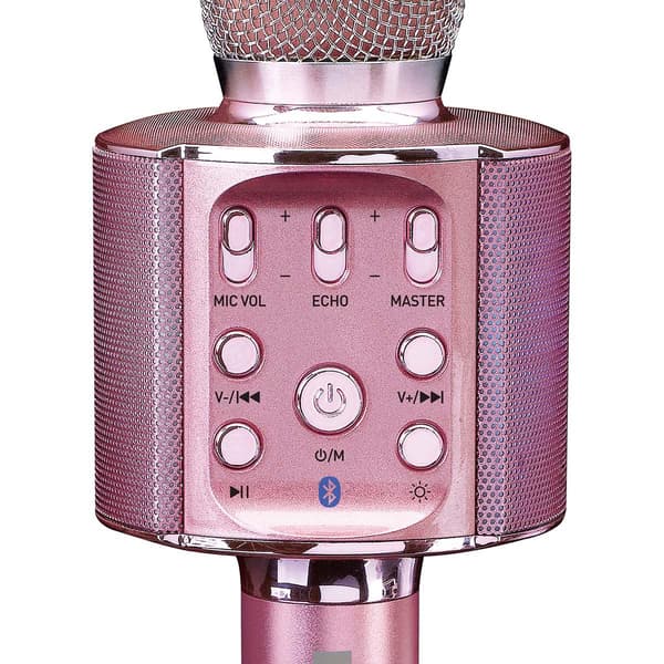 Bluetooth Karaoke Mikrofon med Højttaler og LED-lys