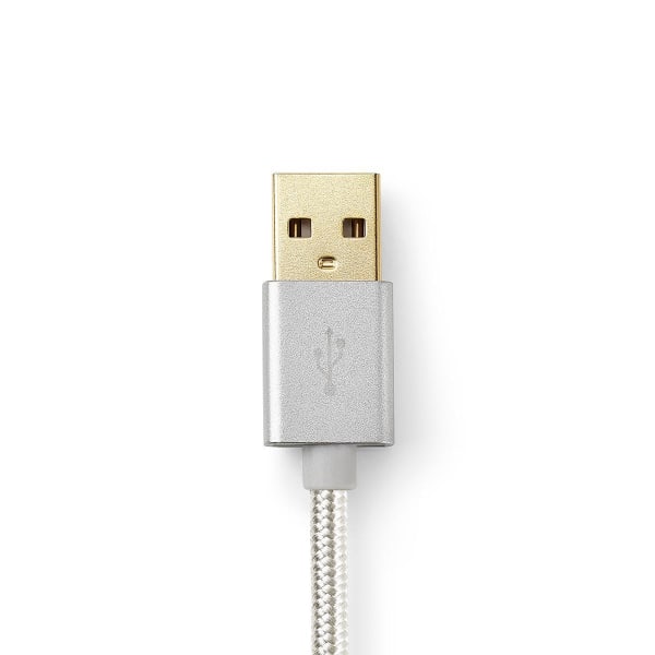 Lightning Kaapeli | USB 2.0 | Apple Lightning 8-Pin | USB-A Uros | 480 Mbps | Kullattu | 1.00 m | Pyöreä | Nailon / Punottu | Alumiini | Laatikko kann