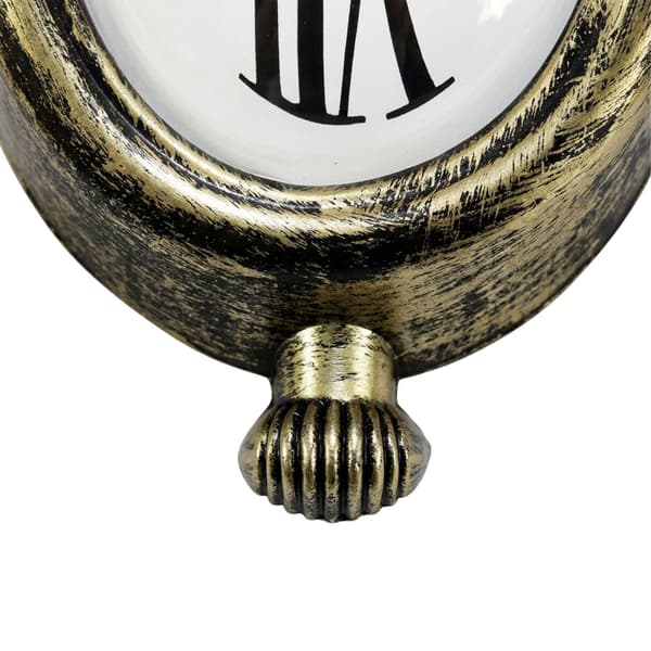 Surrealistisk bronsbordsklocka – böjd design, 16 cm