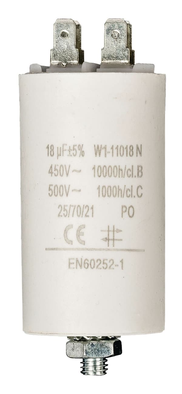Kondensaattori 18.0uf / 450 v + Aarde