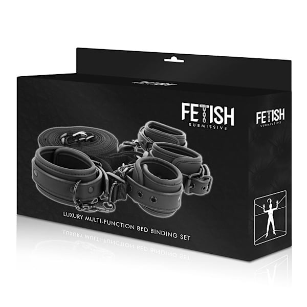 Fetish Submissive - Setti käsiraudat ja solmiot nopreenivuorella