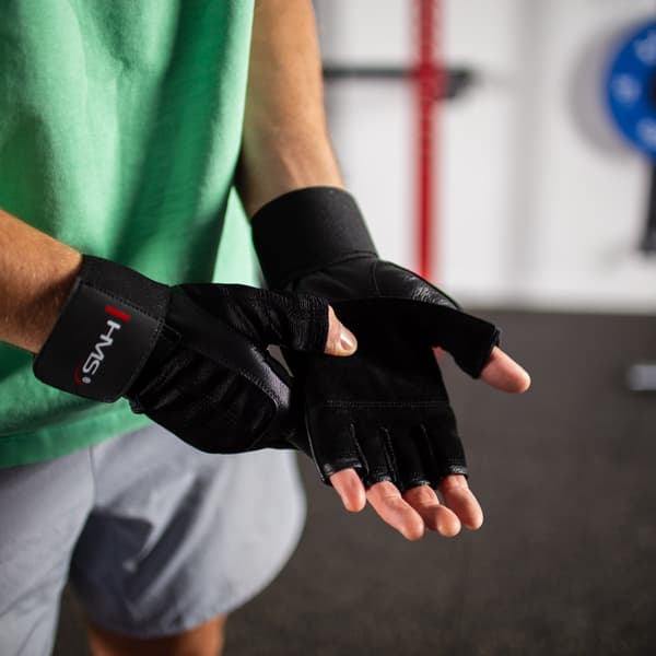 XXL sorte fitnesshandsker – holdbart, åndbart design