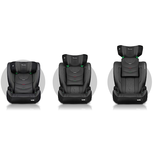 Nukido Louis Soft Bilbarnstol Svart/Grå 15-36kg ISOFIX