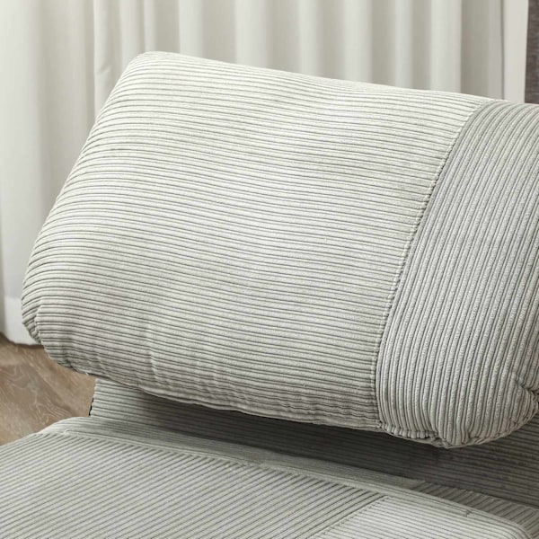 2-i-1 sovesofa, stoleseng, justerbar klapmadras, gæsteseng i fløjlsbukslook, til soveværelse, stue, grå 82 x 89 x 83 cm Aosom