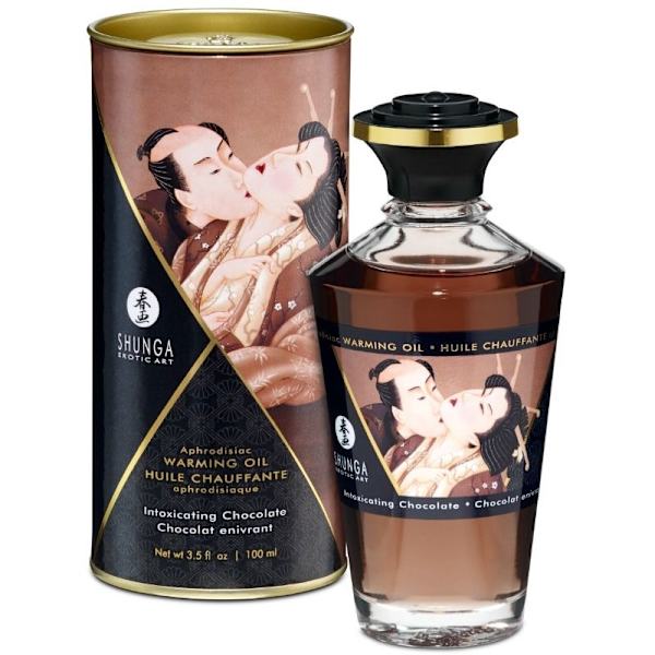 Shunga - Hierontaöljy lämpövaikutteisella intensiivisellä suklaamakulla 100 ml