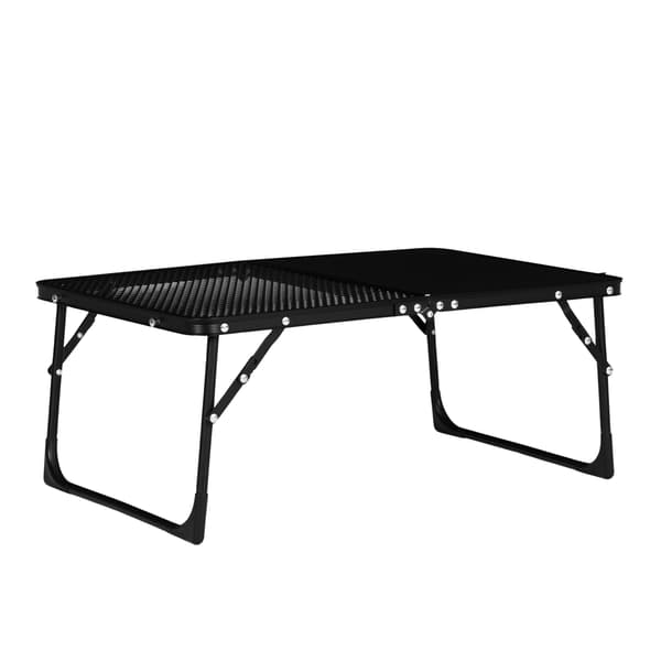 Sammenklappeligt campingbord 60x40 cm, sort, aluminiumsramme