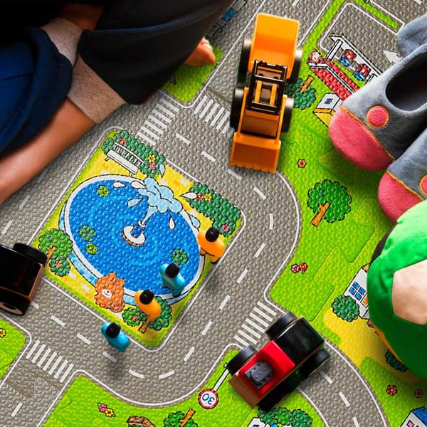 Puzzle Mat Road eläinten kanssa