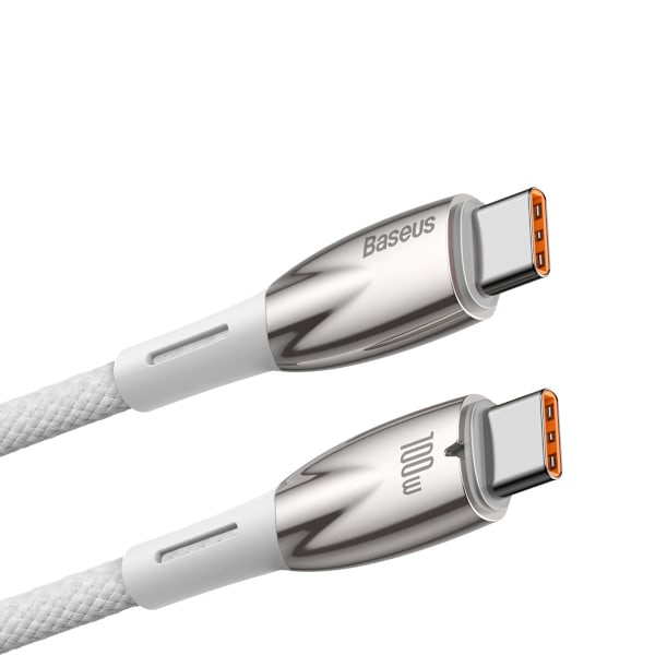 Glimmer Series USB-C 480Mb/s PD 100W snabbladdningskabel 2m vit