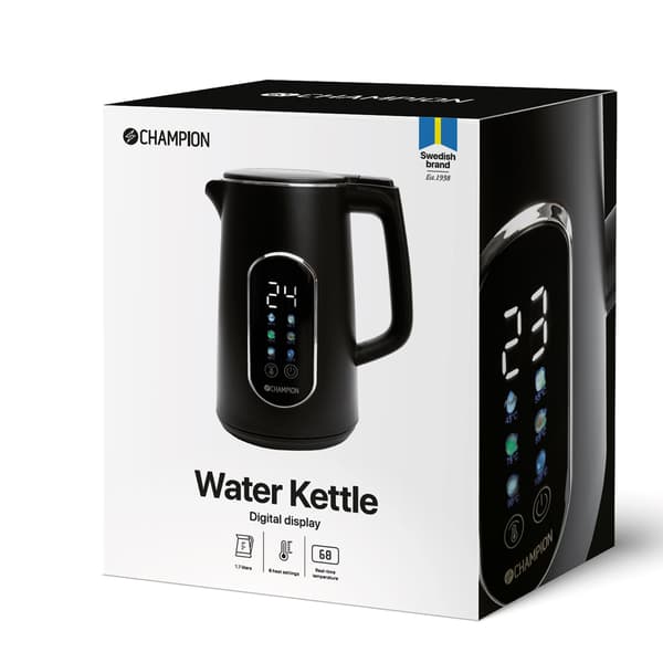 Kedel Digital Temp Hold varm 1,7L VK800 Mat sort